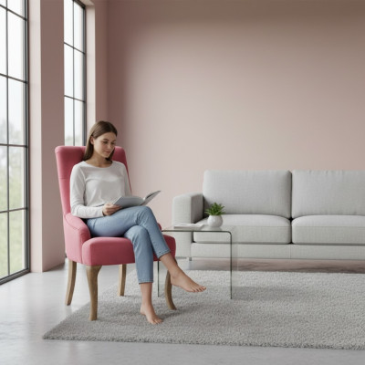 Rode Chesterfield stoelen Exclusieve stoelenset Eetkamerset Groep x4 fauteuils