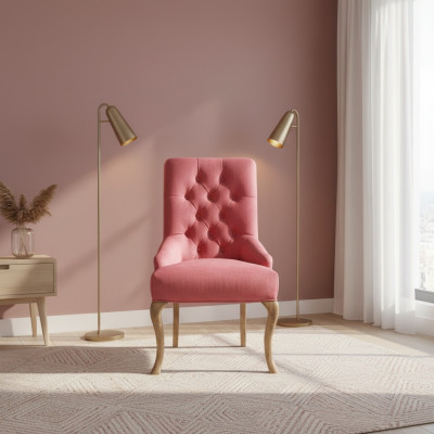 Rode Chesterfield stoelen Exclusieve stoelenset Eetkamerset Groep x4 fauteuils