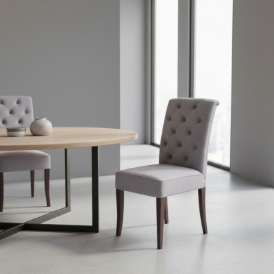 Ontwerp Chesterfield stoel stoelen hotellounge textiel bekleding set van 2