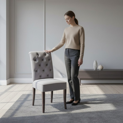 Chesterfield stoelen Ontwerp set Groep Eetkamerstoelen x8 Fauteuils Chesterfield stoelen Ontwerp set Groep Eetkamerstoelen x8 Fauteuils