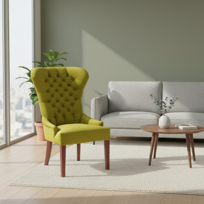 Koninklijke Groene Chesterfield stoelen voor hotelinrichting, zitstoelen met zes zitplaatsen.