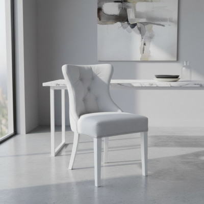 Ontwerper Grijze x2 Stoelen Chesterfield Hotelset Bekledingsgroep x2-delige Set.