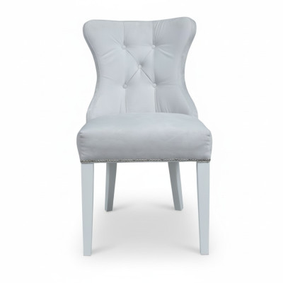 Ontwerper Grijze x2 Stoelen Chesterfield Hotelset Bekledingsgroep x2-delige Set.