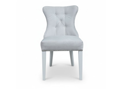 Ontwerper Grijze x2 Stoelen Chesterfield Hotelset Bekledingsgroep x2-delige Set.