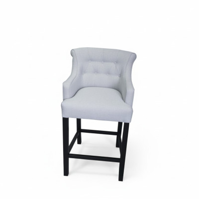 Grijze barkrukken 2-delige set Barkrukken Chesterfield stoelen Designer set