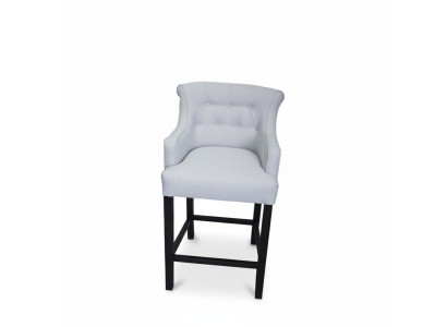 Ontwerper x4 Grijze Chesterfield barkrukken Ontwerper stoelset Gestoffeerde fauteuils