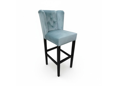 Blauwe barkrukken set van 2 stoffen barkrukken barkruk toonbankstoel Chesterfield stoelen
