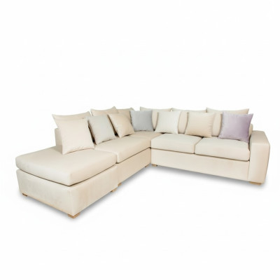Hoekbank Chesterfield Gestoffeerde Sofa Kussen Zitplaatsen Hoekbanken Nieuw Fluwelen Hoekset