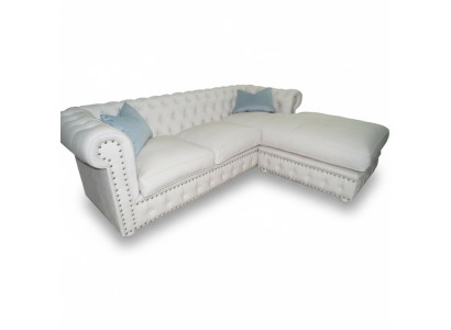 Zetel Velours Hoekbank Chesterfield Textiel Stof Hoekbank Bekleding Sofa Hoekcombinatie