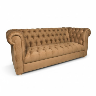 Driedelige bank gestoffeerd Chesterfield sofa ontwerp leren banken.
