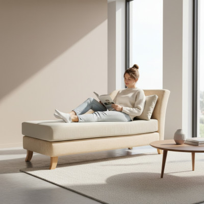 Chaiselongue Chaiselongues Stoff Sofa Ligstoel Chaise Club Relax Textiel