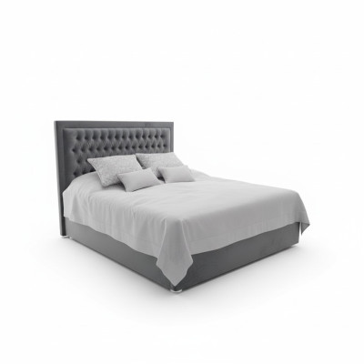 Chesterfield bed gestoffeerd tweepersoons hotel decoratie bedden slaapkamer 140x200cm
