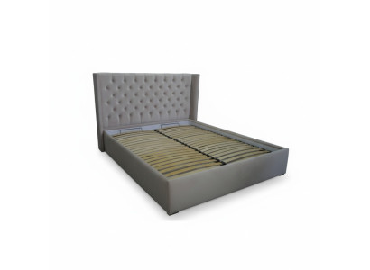 Chesterfield bed gestoffeerd dubbel hotelbed deco bedden slaapkamer 180x200cm.