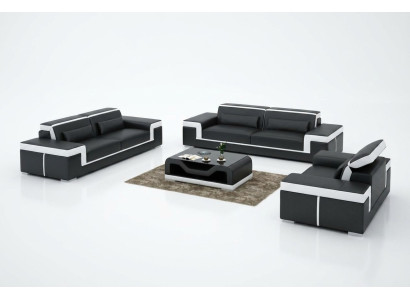 Sofa set Bank bank Bank bank 3+1+1 compleet set garnituren 3-delig.
