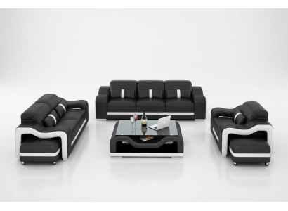 Ontwerp bankstel bank bekleding banken leer modern 3+2 zits compleet set nieuw