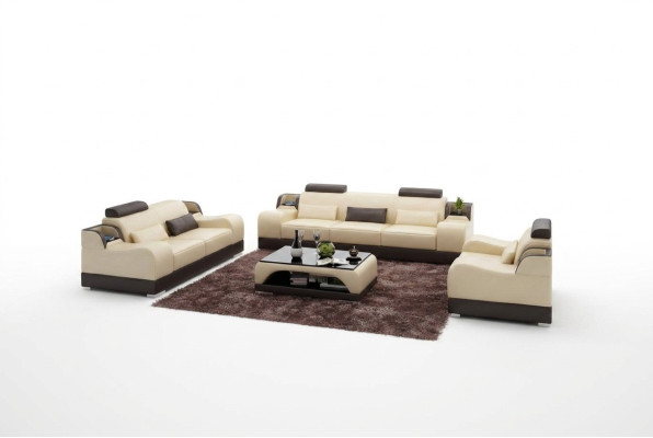 Ontwerp Bankstel Bank Bekleedbanken Leder 3+2 Zits Compleet Set Nieuw Modern