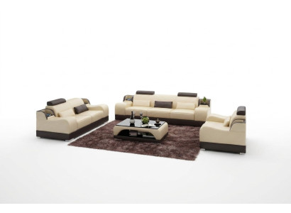 Ontwerp Bankstel Bank Bekleedbanken Leder 3+2 Zits Compleet Set Nieuw Modern