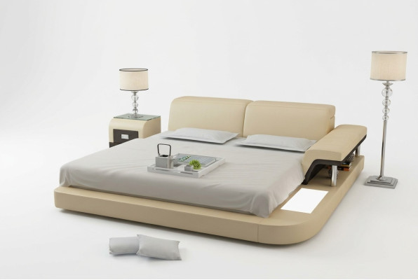 Luxe multifunctioneel waterbed tweepersoons bed waterbedden gestoffeerd 200x200 + USB