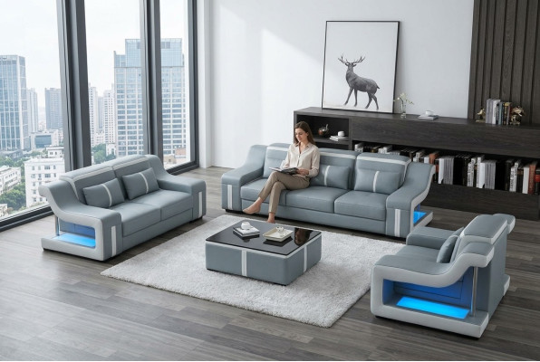 Waterbed Hotel Tweepersoonsbedden Compleet leren bed Bed met USB