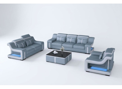 Sofa set 3+1 zits G8047D bank gestoffeerd zitje set bank woonkamer leer