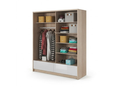 Garderobe Opbergkast 180cm Rek Kast Archief Decoratieve Schuifdeuren