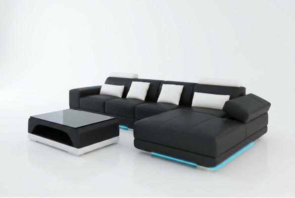 Leren bank bank woonlandschap hoekbank hoekbank set design moderne bank met USB