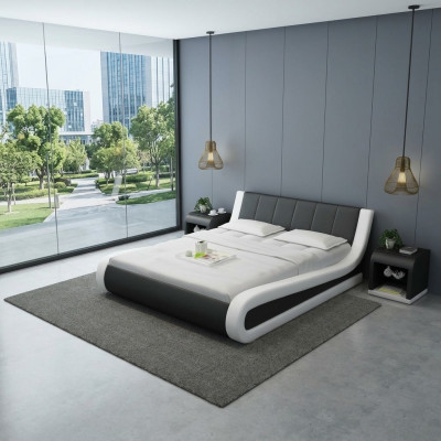 Waterbed Hotel tweepersoonsbedden compleet lederen bed gestoffeerd bed water + USB