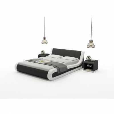 Waterbed Hotel tweepersoonsbedden compleet lederen bed gestoffeerd bed water + USB