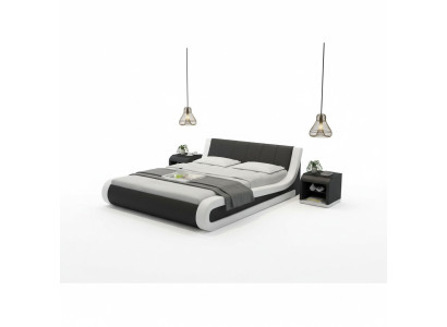 Waterbed Hotel tweepersoonsbedden compleet lederen bed gestoffeerd bed water + USB