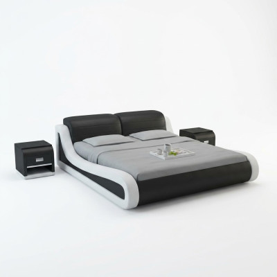 Waterbed Hotel Dubbel bed Bedden + USB Compleet Leren Bed Waterboxspring