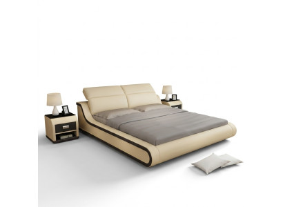 Waterbed hotel tweepersoonsbedden met USB compleet lederen bed gestoffeerd waterbed