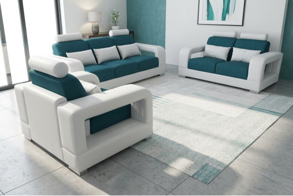 Sofa Bank Bekleding Woonlandschap Zitmeubel Set Garnituur 3+2+1 Banken met USB