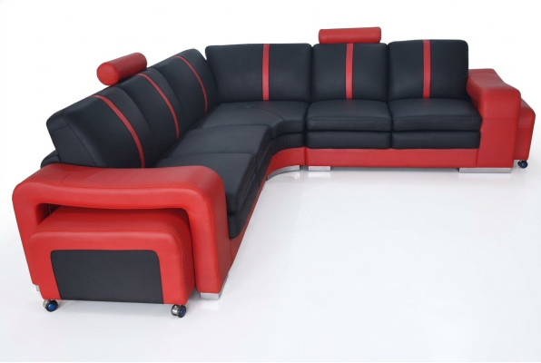 Ontwerp hoekbank met USB-kussen, zitlandschap. Moderne meubelbanken nieuw.