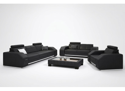 Leren bank met USB bankstel 3+2+1 Lederen Bank Bekleding Zitbank Designer Set