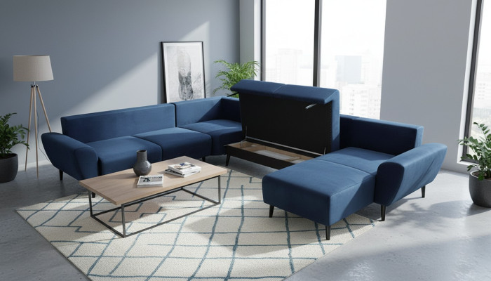 Hoekbank Bank U-vorm Bank Bank Banken Bankstel Bekleding