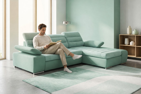 Ontwerp hoekbank slaapbank bank leer textiel bekleding multifunctionele banken doos