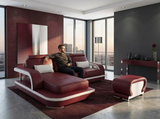 Ontwerp hoekbank bank leer multifunctionele bankstellen woonlandschap textiel