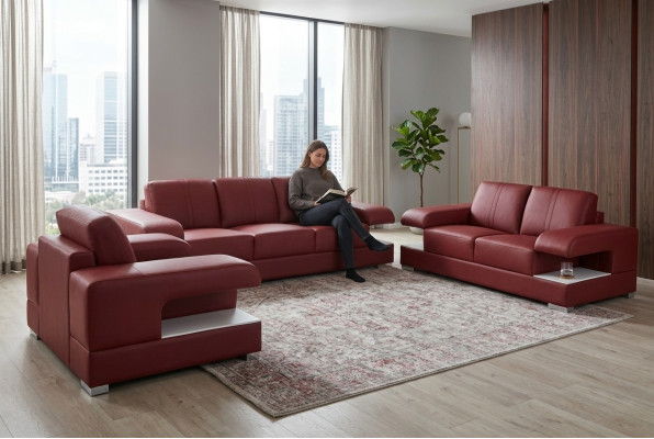 Ontwerp hoekbank bank van leer gestoffeerde multifunctionele bankstellen woonlandschap