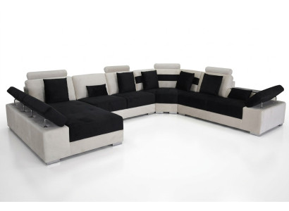 Hoekbank L-vorm Gele hoekbank Hoekbank met bedlade Bank woonlandschap