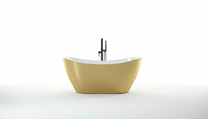Gouden designer badkuip Vrijstaand luxe bad in goud Badkuipen