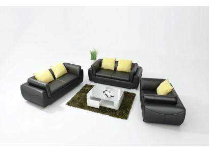 Leren bankstel met USB woonlandschap 3+2+1 zits set Modern design bankstel