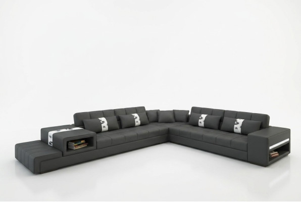 Hoekbank met USB bank bank woonlandschap stoel hoek suite leer textiel Peterso