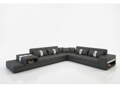 Hoekbank met USB bank bank woonlandschap stoel hoek suite leer textiel Peterso