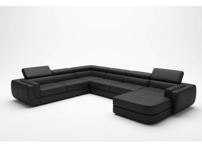 Designersofa Zitkussen Hoek Leren Bankstel Woonlandschap Bank Met USB Kussen Nieuw