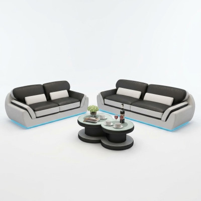 Leren bankstel met USB bankstel Nieuw 3+2 zits set Design Modern Sofa G8038C