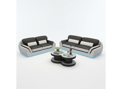 Leren bankstel met USB bankstel Nieuw 3+2 zits set Design Modern Sofa G8038C