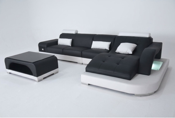 Leder hoekbank met USB woonkamer luxe set hoekbank bankstellen bekleding