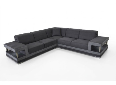 Leder hoekbank met USB-bekleding, luxueuze woonlandschap hoekbankstel bankstellen.