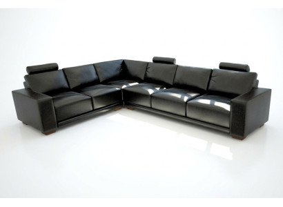 Leren bankstel met USB woongebied hoekbank hoekstel modern design bank A1121B