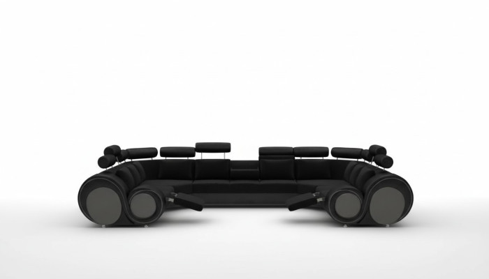 Ontwerper XXL woonlandschap bank met USB bankstel hoekbank textiel stof Nieuw